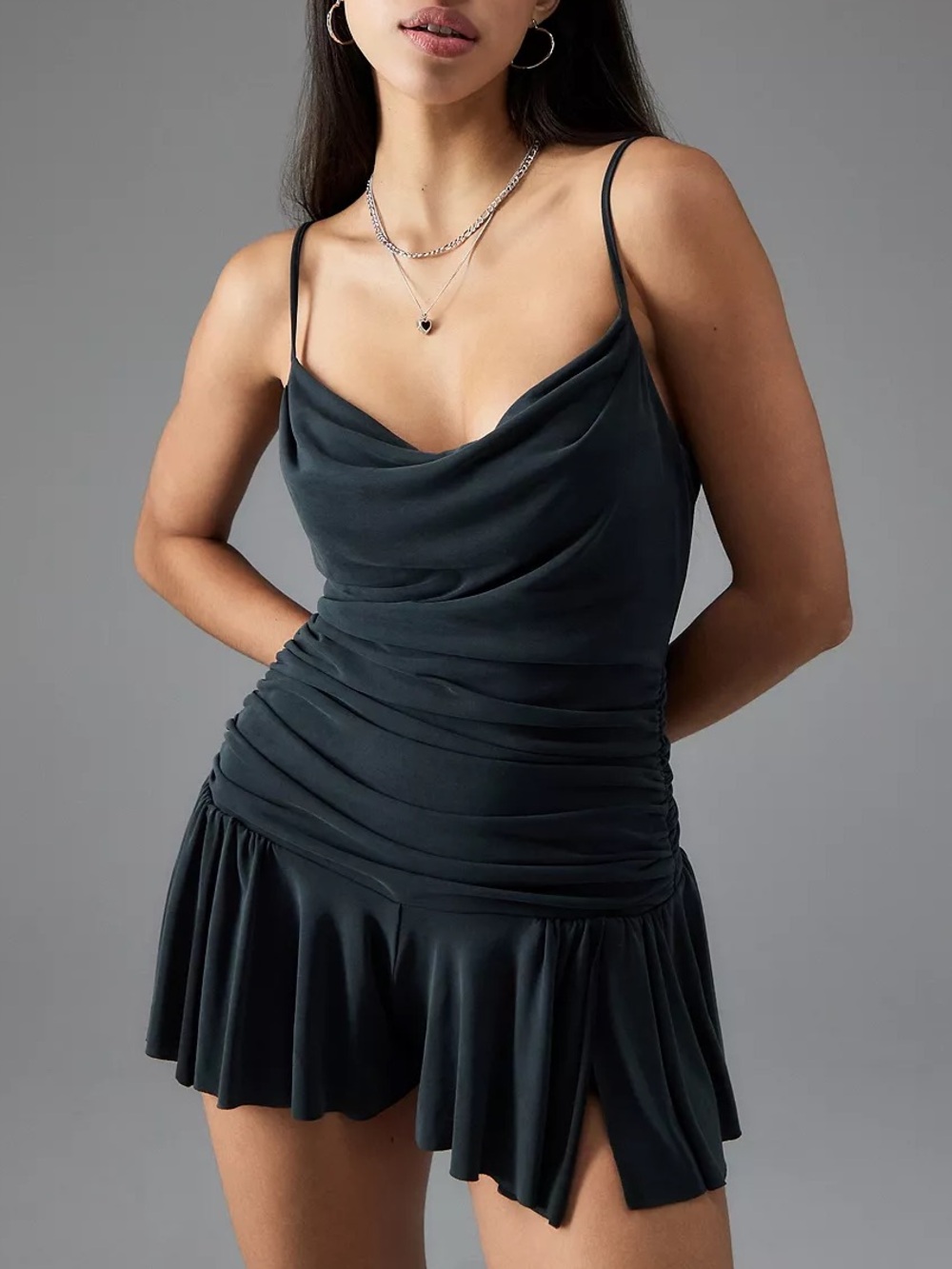 URBAN OUTFITTERS Arlo Cupro Playsuit